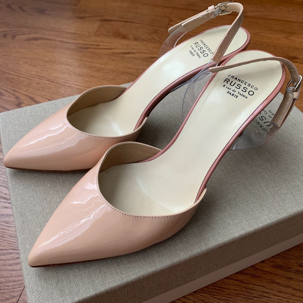 Francesco Russo Light Pink Slingback Heels Eu 36